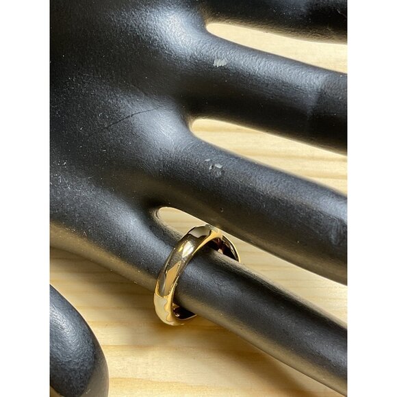 Gold Tone White Enamel Blue and Red Snake Ring - Picture 3 of 5